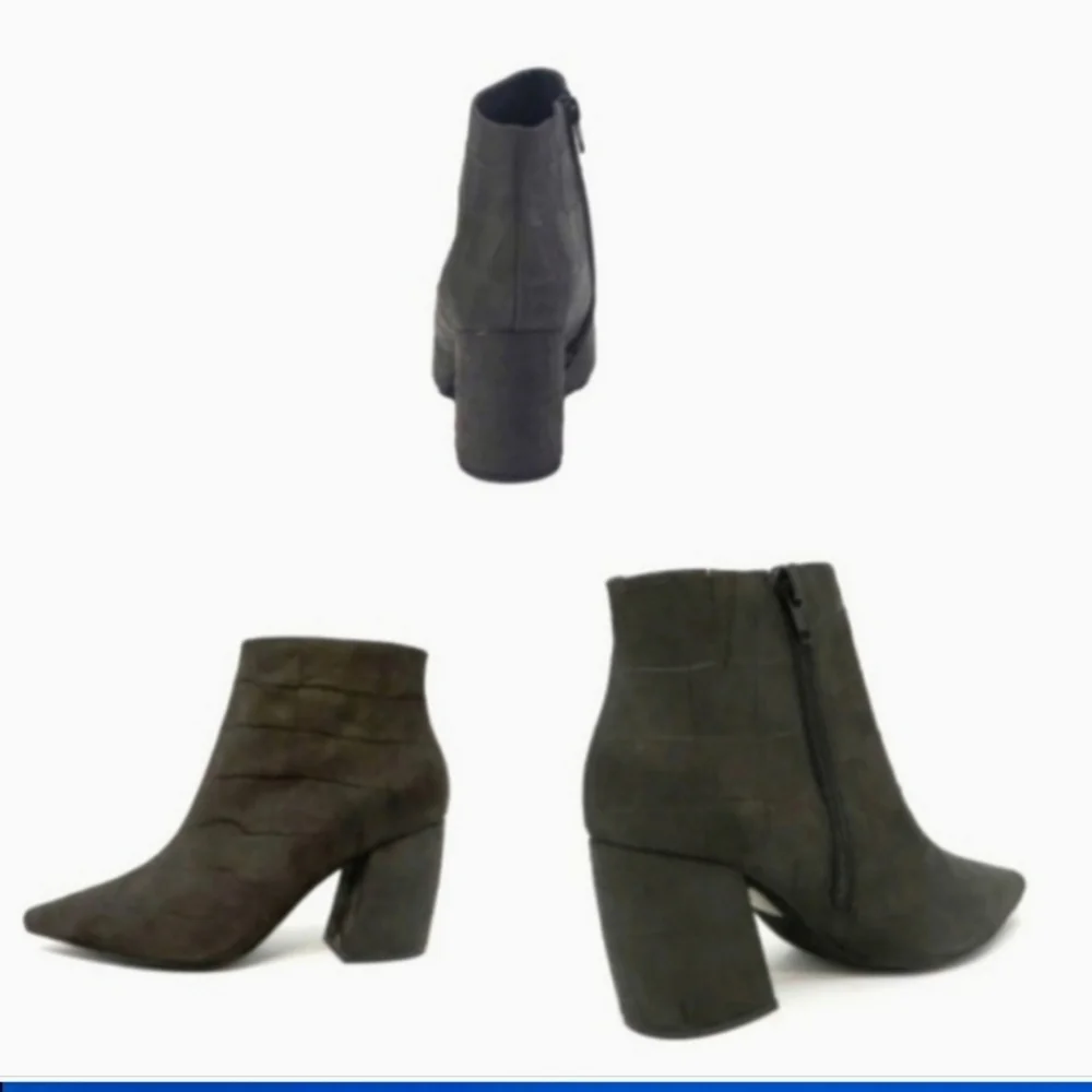 NEW! Jeffrey Campbell High Heel Booties Boots in Dark Gray 8.5M